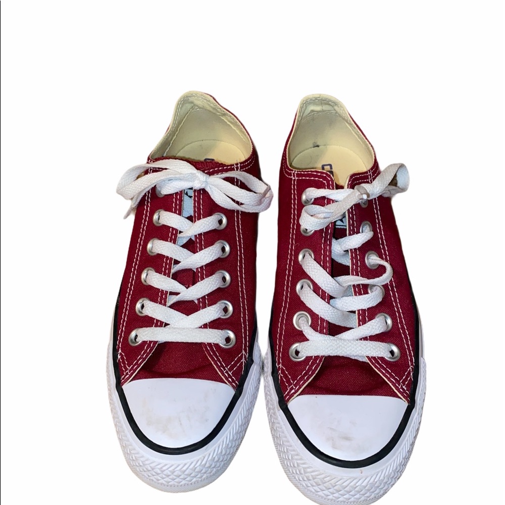 Red and White Converse Women’s Size 7 Worn Twice